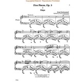 Schirmer Rachmaninoff - 5 Pieces, Op. 3 (NFMC)