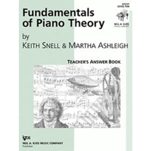 Kjos Keith Snell Fundamentals of Piano Theory, Level 10 - Answer Book