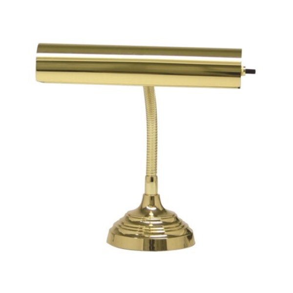 House of Troy Advent Polished Brass Piano Lamp w/Gooseneck