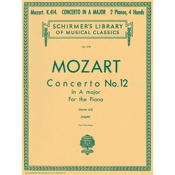 Schirmer Mozart - Concerto No. 12 in A,  K. 414 (NFMC)