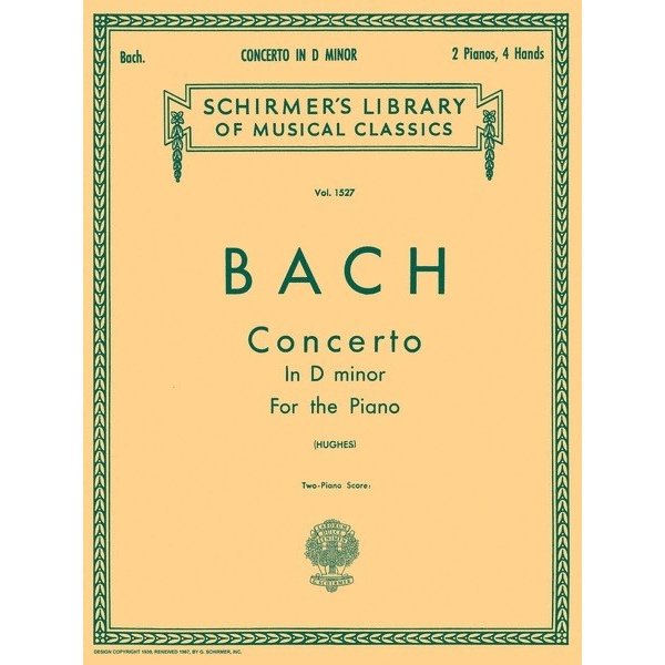 Schirmer Bach - Concerto in D Minor (2-piano score)