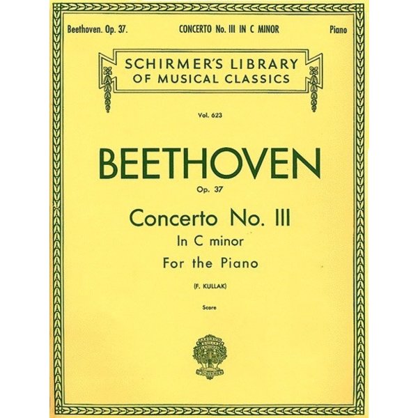 Schirmer Beethoven - Concerto No. 3 in C Minor, Op. 37 (2-piano score)