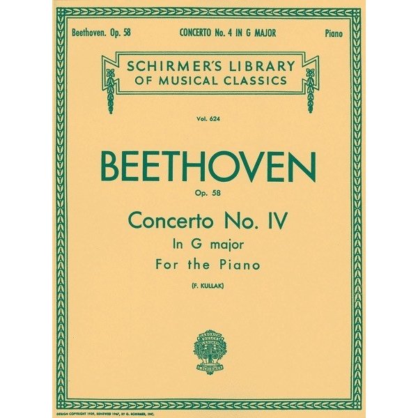 Schirmer Beethoven - Concerto No. 4 in G, Op. 58