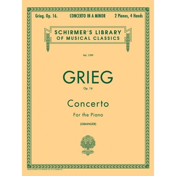 Schirmer Grieg - Concerto in A Minor, Op. 16 (NFMC)