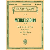 Schirmer Mendelssohn - Concerto No. 2 in D Minor, Op. 40