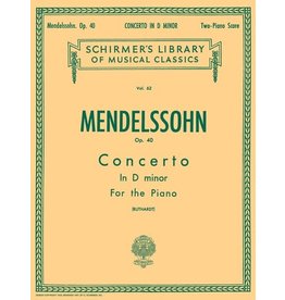 Schirmer Mendelssohn - Concerto No. 2 in D Minor, Op. 40 (NFMC)