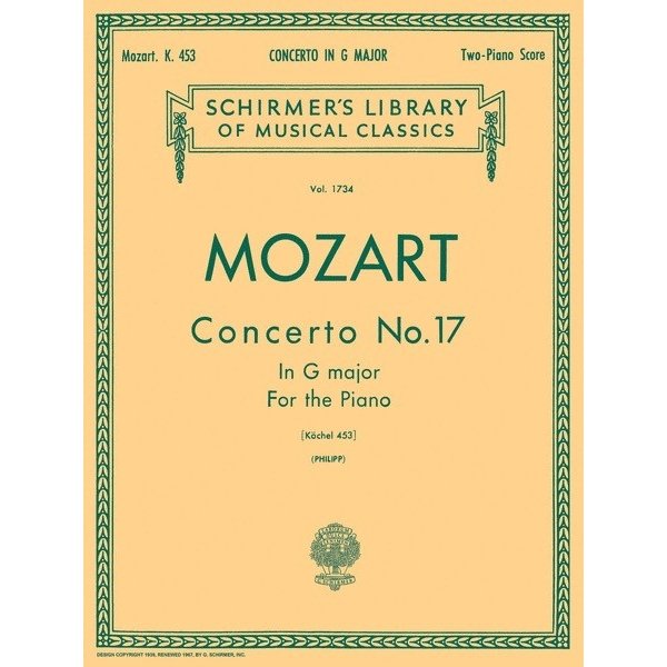Schirmer Mozart - Concerto No. 17 in G, K.453
