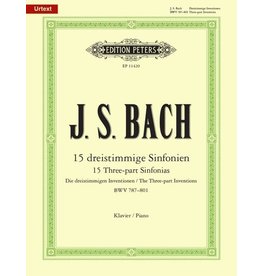 Edition Peters Bach - 15 Three-Part Inventions (Sinfonias) BWV 787-801