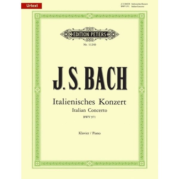 Edition Peters Bach - Italian Concerto, BWV 971