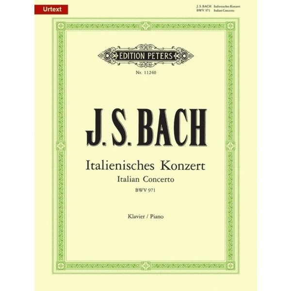 Edition Peters Bach Italian Concerto BWV971