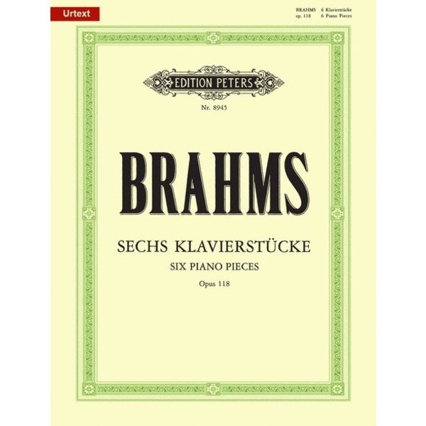 Edition Peters Brahms - Six Piano Pieces Op.118