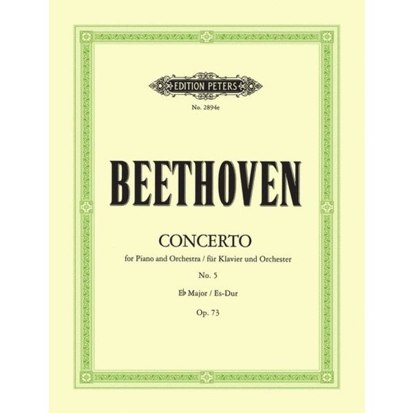 Edition Peters Beethoven - Concerto No.5 Opus 73 in Eb Major ('Emperor')