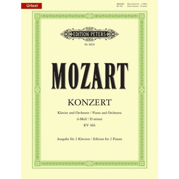 Edition Peters Mozart, Conerto No.20 in D Minor KV466