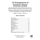 Alfred Music 15 Arrangements of American Classics for Two Pianos, Four Hands