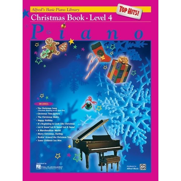 Alfred Music Alfred's Basic Piano Course: Top Hits! Christmas Book 4