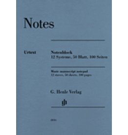 Henle Urtext Editions Henle Music Manuscript Notepad