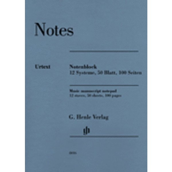 Henle Urtext Editions Henle Music Manuscript Notepad
