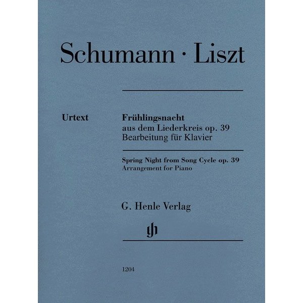 Henle Urtext Editions Schumann - Spring Night from Song Cycle Op. 39