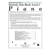 Alfred Music Alfred's Basic Piano Course: Patriotic Solo Book 2