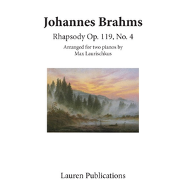 Lauren Publications Brahms - Rhapsody Op.119 No.4 for two pianos
