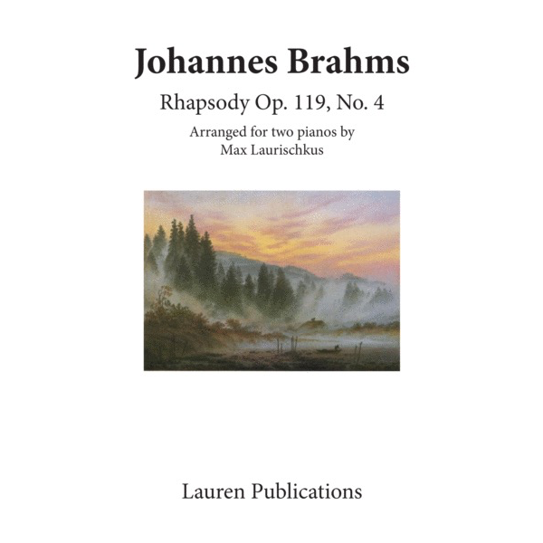 Lauren Publications Brahms - Rhapsody Op.119 No.4 for two pianos
