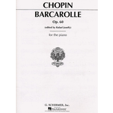 Schirmer Chopin - Barcarolle, Op. 60 in F Sharp