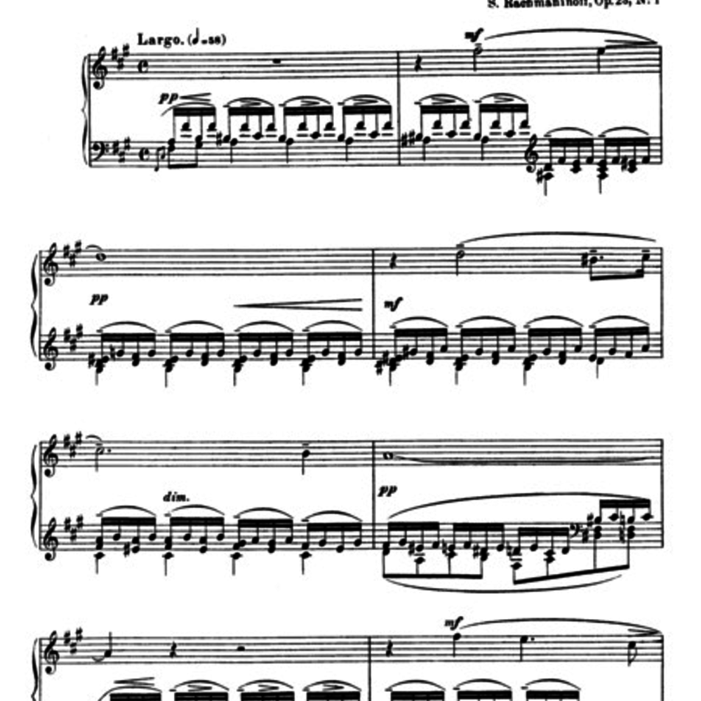 rachmaninoff prelude in b flat major