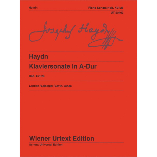 Wiener Urtext Edition Haydn - Piano Sonata in A Major, Hob. XVI:26