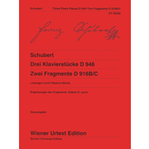 Wiener Urtext Edition Schubert - Three Piano Pieces, 2 Fragments