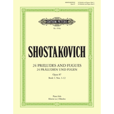 Edition Peters Shostakovich - 24 Preludes & Fugues Op.87 Vol.1