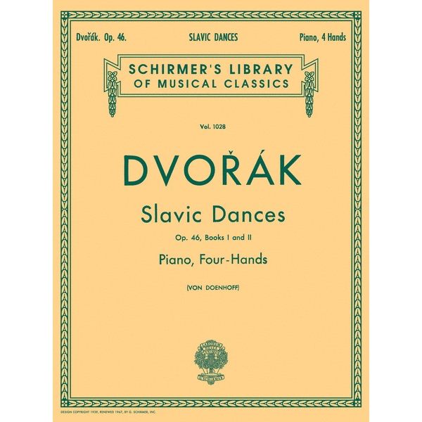 Schirmer Dvorák - Slavonic Dances, Op. 46 - Books 1 & 2