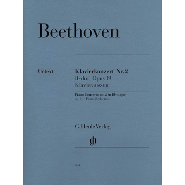 Henle Urtext Editions Beethoven - Concerto for Piano and Orchestra B Flat Major Op. 19, No. 2