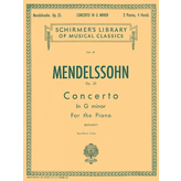 Schirmer Mendelssohn - Concerto No. 1 in G Minor, Op. 25