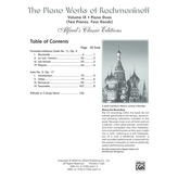 Alfred Music The Piano Works of Rachmaninoff, Volume IX: Works for Two Pianos/Four Hands