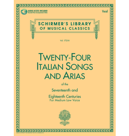 Schirmer 24 Italian Songs & Arias - Medium Low Voice (Book/CD)
