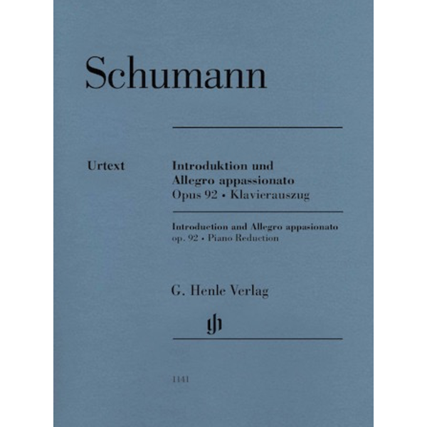 Henle Urtext Editions Schumann - Introduction and Allegro Appassionato for Piano and Orchestra, Op. 92