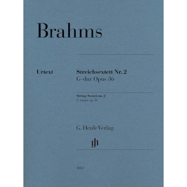 Henle Urtext Editions Brahms - String Sextet No. 2 in G Major, Op. 36