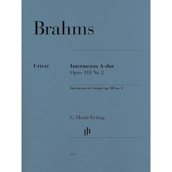 Henle Urtext Editions Brahms - Intermezzo in A Major, Op. 118, No. 2