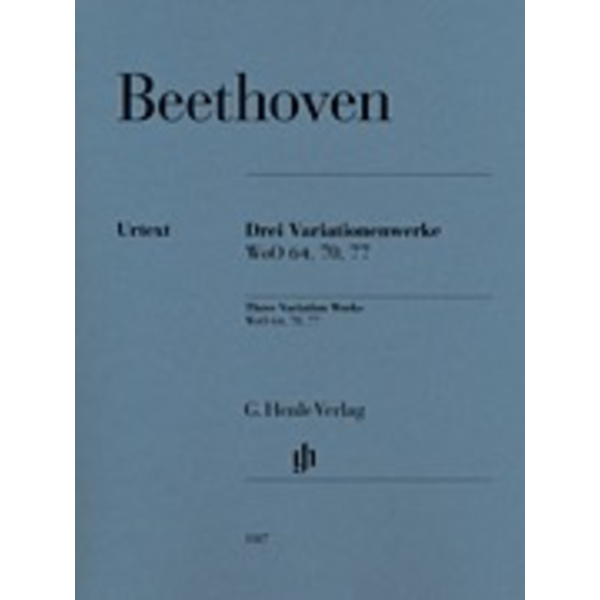 Henle Urtext Editions Beethoven - 3 Variation Sets: WoO 70, 64, 77