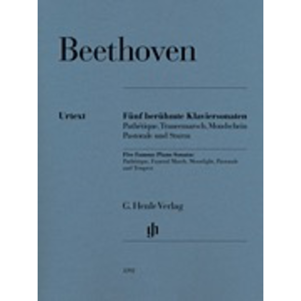 Henle Urtext Editions Beethoven - Five Famous Piano Sonatas