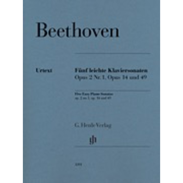 Henle Urtext Editions Beethoven - Five Easy Piano Sonatas