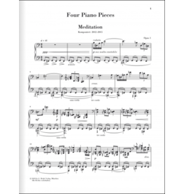 Henle Urtext Editions Kissin - 4 Piano Pieces Op. 1