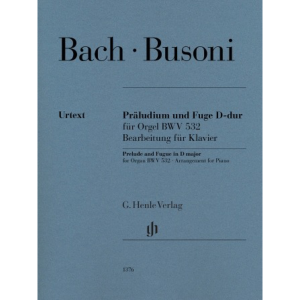Henle Urtext Editions Bach/Busoni - Prelude and Fugue in D Major