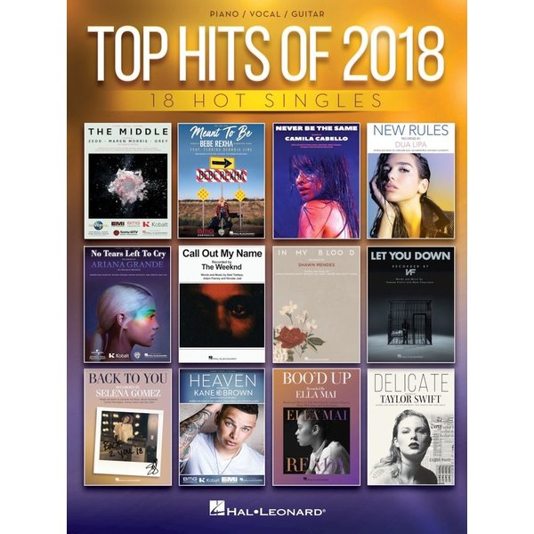 Hal Leonard TOP HITS OF 2018 - 18 Hot Singles PVG