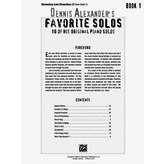 Alfred Dennis Alexander's Favorite Solos, Book 1 (NFMC)