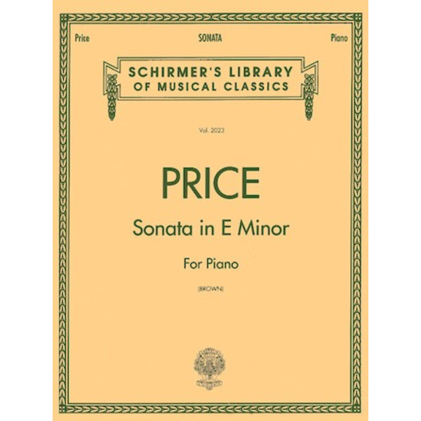 G. Schirmer, Inc. Price - Sonata in E Minor For Piano (NFMC)