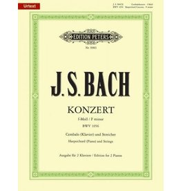 Edition Peters JS Bach - Keyboard Concerto No. 5 in F Minor BWV 1056