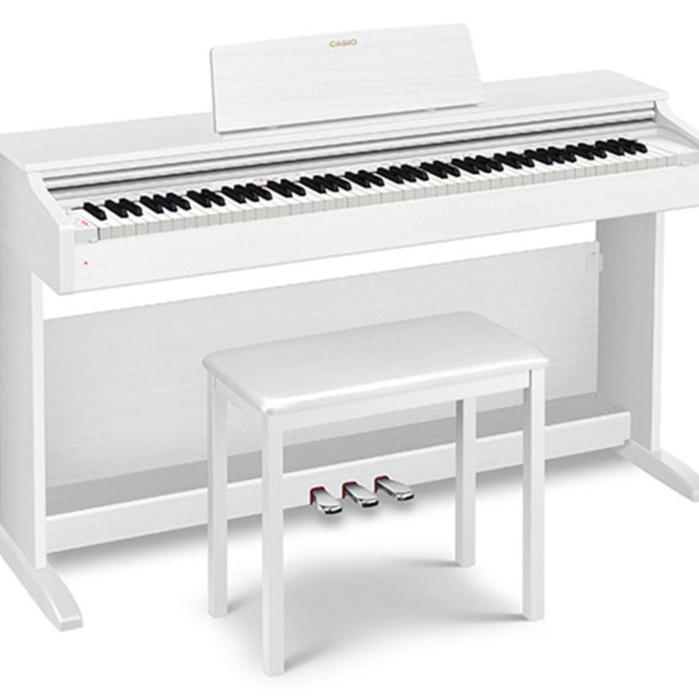 Casio Celviano White with Adjustable Bench - PianoWorks, Inc