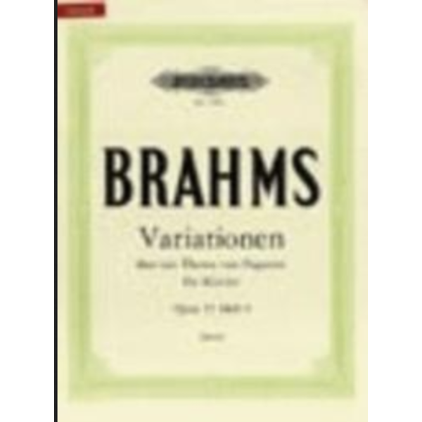 Edition Peters Brahms Variations on a Theme by Paganini (Complete) Op. 35