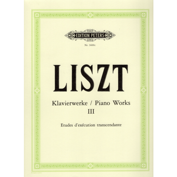 Edition Peters Liszt - Piano Works Vol.3